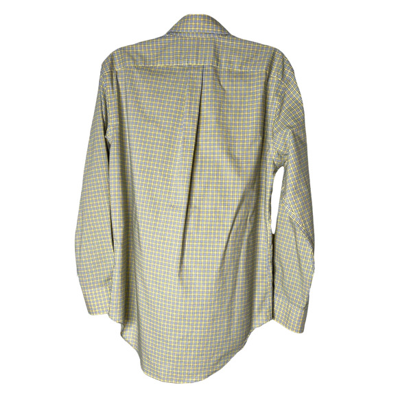 Lauren Ralph Lauren Men's Shirt in Yellow and Blue Check Non Iron Size 15 32-33 - Picture 3 of 5